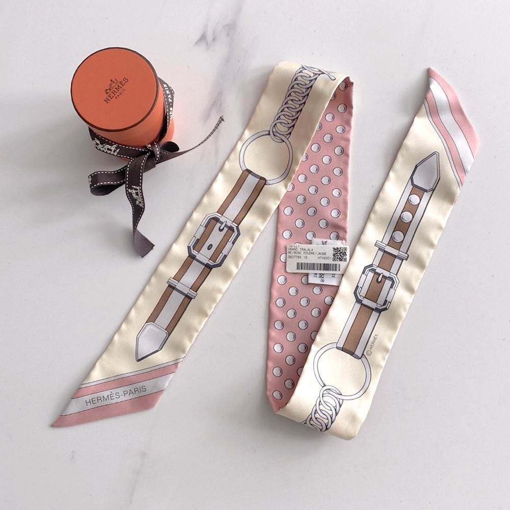 Hermes Grand Tralala Twilly Pink Rose